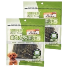Chewy Time 健康時刻 全犬螺旋潔牙骨 小包裝 海藻+雞肉, 毛髮亮麗, 清新口氣, 150g, 2包