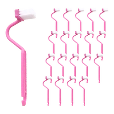 小麥購物 V型馬桶刷 Y021 32g, 顏色隨機, 20支