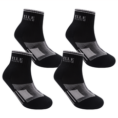 ELLE HOMME 法式厚底透氣運動襪, 25~27cm, 黑色