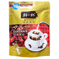 鮮一杯 瓜地馬拉濾掛咖啡新鮮袋, 11g, 12包, 1袋