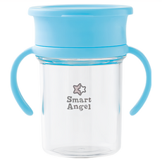 西松屋 Smart Angel 360度防漏水杯, 6個月以上適用, 200ml, 1個, 藍色