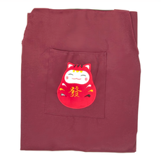 enjoylife 不倒翁五口繡花圍裙 KS-5004 55 x 68cm, 顏色隨機, 1件