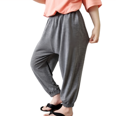 愛北鼻 莫代爾涼感兒童防蚊褲 100碼 深灰色 透氣涼爽, 1件