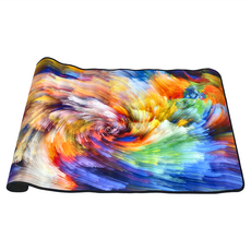 超大加厚遊戲滑鼠墊 幻彩螺旋 80x40公分 布料天然橡膠, 1個