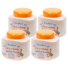 Roudye 柔蝶 杏桃美白磨砂霜, 無油配方，適合所有膚質, 400g, 4罐