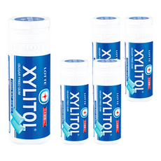 XYLITOL 木糖醇無糖口香糖, 清新薄荷口味，含高濃度木醣醇, 26.1g, 5罐