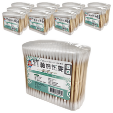 咪蒂 竹軸棉花棒 200支入 ± 3支裝, 200支, 12包