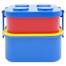 OXFORD TOY 雙層積木便當盒組, 藍色, 1組