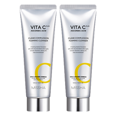 MISSHA 維他命C Plus 亮白洗面乳 120ml, 2條
