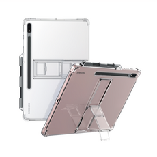 araree Flexshield SP 保護套 適用於 Galaxy Tab S8 Plus/Tab S7 Plus 透明色 附筆槽多角度支架, 1個