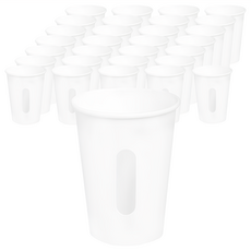 禾啟 開窗單層冷熱共用杯 12oz,50個,20袋 - 冷熱飲皆宜，開窗設計，一次性紙杯