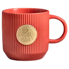 北歐簡約保溫陶瓷馬克杯, 酒紅色, 1個