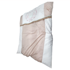 C.D.BABY 佳登 嬰童四季被 飛馬小天使繡花被 - 台灣職人技術 細膩車縫 色彩豐富 完美層次 100%純棉, 紅磚粉