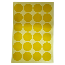 華麗牌 彩色標籤 WL-2032Y 20mm, 黃色, 5760張, 1盒