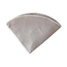 KOGU 珈琲考具 亞麻環保可重複使用錐形咖啡濾布 1-4杯用, 1入, 1個