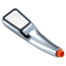 WIDE VIEW 300孔增壓省水蓮蓬頭蛇管組 附不鏽鋼加密軟管 ZH-300-NP, 銀色, 1組