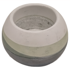 大圓球水泥盆, 油墨山嵐配色 灰色, 1個