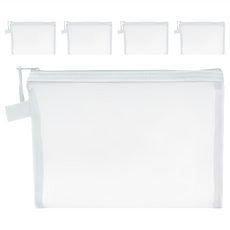 小麥購物 簡約網紗筆袋 G069 A4 26g, 5個, 白色