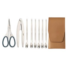 304不鏽鋼吃蟹工具螃蟹工具8件組, 1組, 不鏽鋼色