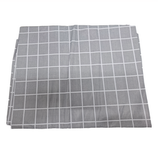 Homely Zakka 北歐簡約格紋桌巾 百搭 台灣製造 防水, 140 x 180cm, 淺灰色, 1個