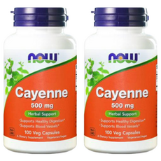 NOW 唐辛子 膠囊 500mg 促進代謝 增加皮膚健康, 0.6g, 100顆, 2罐