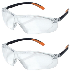 防護 737 眼鏡 透明, 高45mm x 外框155mm x 鏡腳120mm, 2個