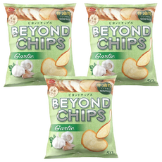 OYATSU 優雅食 薄燒脆片 蒜香風味 法國麵包切片 非油炸, 50g, 3包