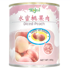 TROJAN 傳佳 水蜜桃果肉, 850g, 1罐