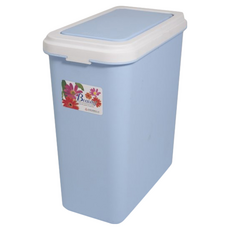 Polywise 翰庭 極美花漾按壓式垃圾桶, 藍色