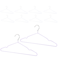 Craftsman In Storage 收納職人 北歐風不鏽鋼衣架10入組，40cmx20cmx0.5cm，不鏽鋼浸塑, 北歐紫, 1組