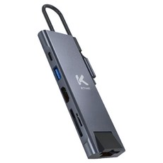 KTnet 廣鐸 TypeC 7合1多功擴充集線器, 邊充邊玩不掉電, PD100W 極速充電, 5Gbps高速傳輸, 4K 30Hz HDMI, T701, 1個