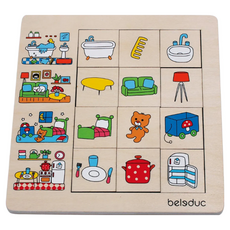 beleduc 分類拼圖 我們的家 Set 12片, 3歲以上適用, 1組