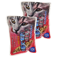 PetBest 祕傳本國產薄刨乾燥零食 50g 台灣產 貓咪零食, 2包, 柴魚片 紅