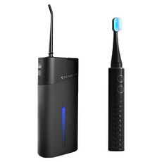 FUTURE LAB. 未來實驗室 OCare Clean 藍氧洗牙機 + Cold White冷光白齒刷, 黑色, 1組, DCFLOCAC‑01 DCFLCWT‑02Black