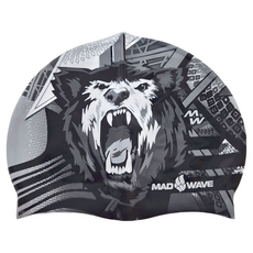 MAD WAVE 矽膠泳帽, BEAR, 1個