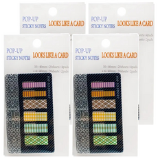 德德小品集 多款式POP 5索引貼 螢光透明PET材質 不易受潮 PVC底座包裝可重複黏貼, 10 x 40mm + 6 x 40mm, 120張, 4組