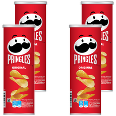 PRINGLES 品客 洋芋片 原味 全面升級 口感香酥脆 厚實馬鈴薯片, 102g, 4罐