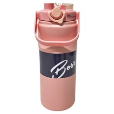 316 大容量彈蓋雙飲杯 不鏽鋼水壺, 粉色, 1.2L, 1個