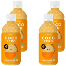sugarlolo 椰果飲料 芒果風味, 4瓶, 340ml