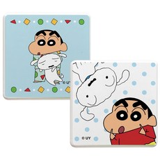 Shinchan 蠟筆小新 珪藻土杯墊套裝 0.9cm 快速吸乾 防霉抗菌 天然成分 淨化空氣, 睡衣 多色, 1組