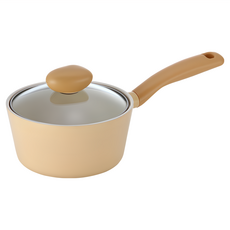 NEOFLAM 台灣公司貨 Flan香草雪酪系列 單柄湯鍋, 18cm, 黃色, 1個