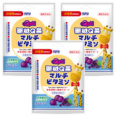 RISAL 小兒利撒爾 Quti無糖Q菓 葡萄, 天然水果來源果膠基底, 每粒添加12種綜合維生素, Q彈新食感, 無人工色素、無防腐劑, 37.5g, 3袋