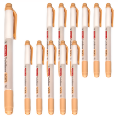 DONG-A TwinLiner Soft 雙頭柔色螢光筆 TS01-OR 12支 橙色, 1盒