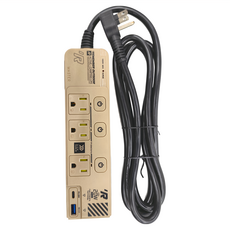 REMEMBER OUTDOOR 3座3PIN延長線 EC-03 20W PD USB充電, 2m, 沙色, 1條