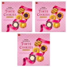 BOURBON 北日本 丹麥西點禮盒, 可可奶油風味餅乾 + 白奶油風味餅乾 + 焦糖奶油風味餅乾 + 咖啡奶油風味餅乾 + 波浪型餅乾, 3盒