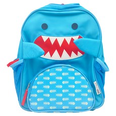 ZOOCCHiNi 可愛海洋生物小童背包 不含雙酚A、塑化劑 網狀分層收納 大容量設計, 鯊魚, 26 x 32 x 10cm