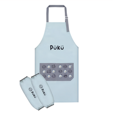 PUKU 藍色企鵝 Cosy大人系防水圍裙 含袖套, 靜藍, 1件
