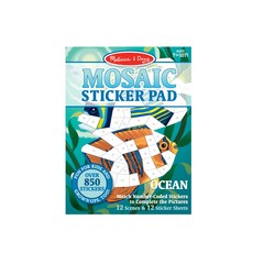 Melissa&Doug 瑪莉莎 貼紙簿 數字馬賽克貼, Melissa & Doug, 海洋生物, 1本