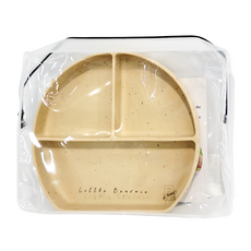 Little Bearnie 矽膠分隔餐盤, 食用級矽膠, 適用年齡6個月以上, 耐熱-20°C~220°C, 餐盤, 香草點點, 1個