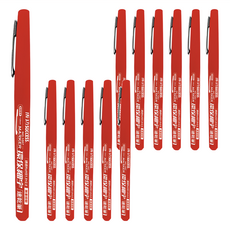 SUCCESS 成功 筆夾款環保細字速乾筆 1207 紅色 - 速乾不暈染 精準細字書寫, 12支